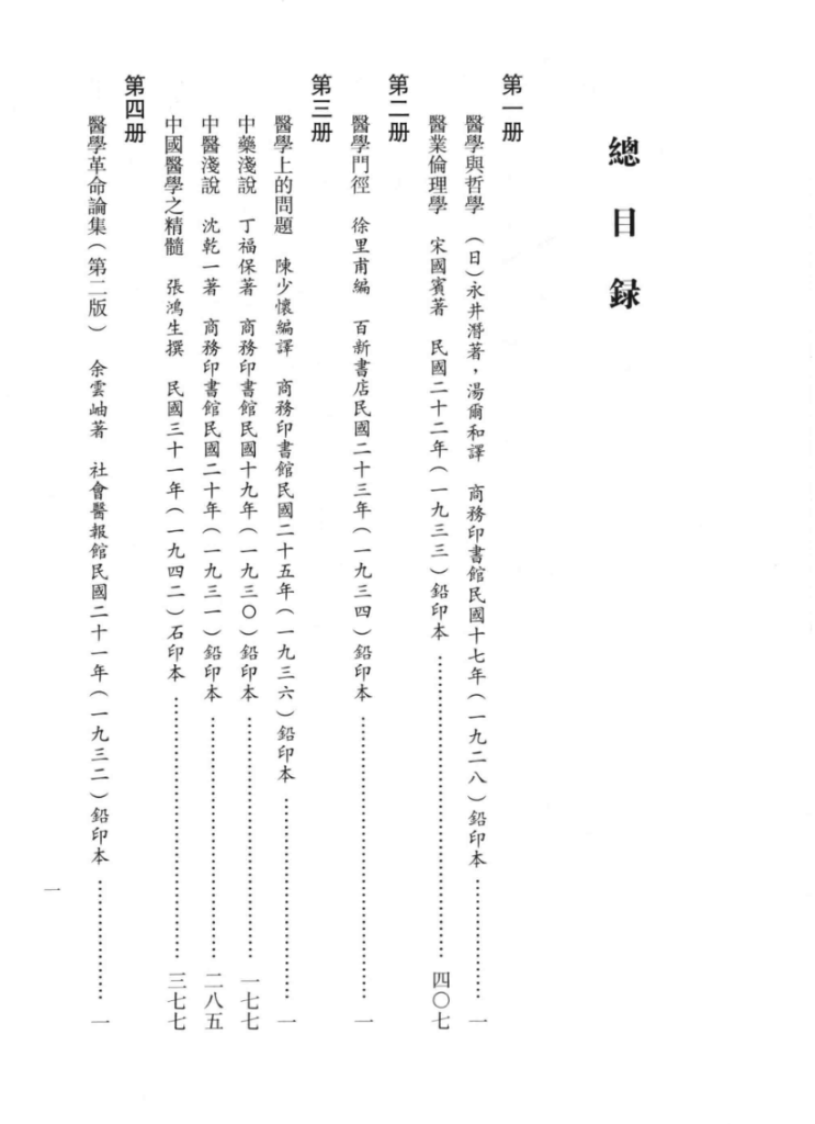 民国时期医药卫生文献集成