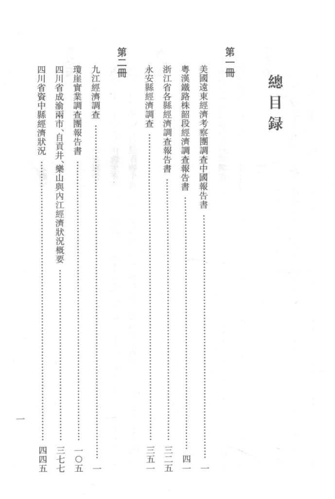 民国时期经济调查资料汇编