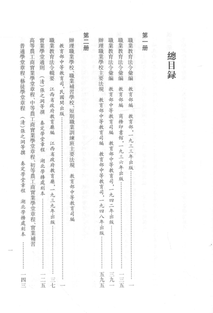 民国时期职业教育文献辑刊