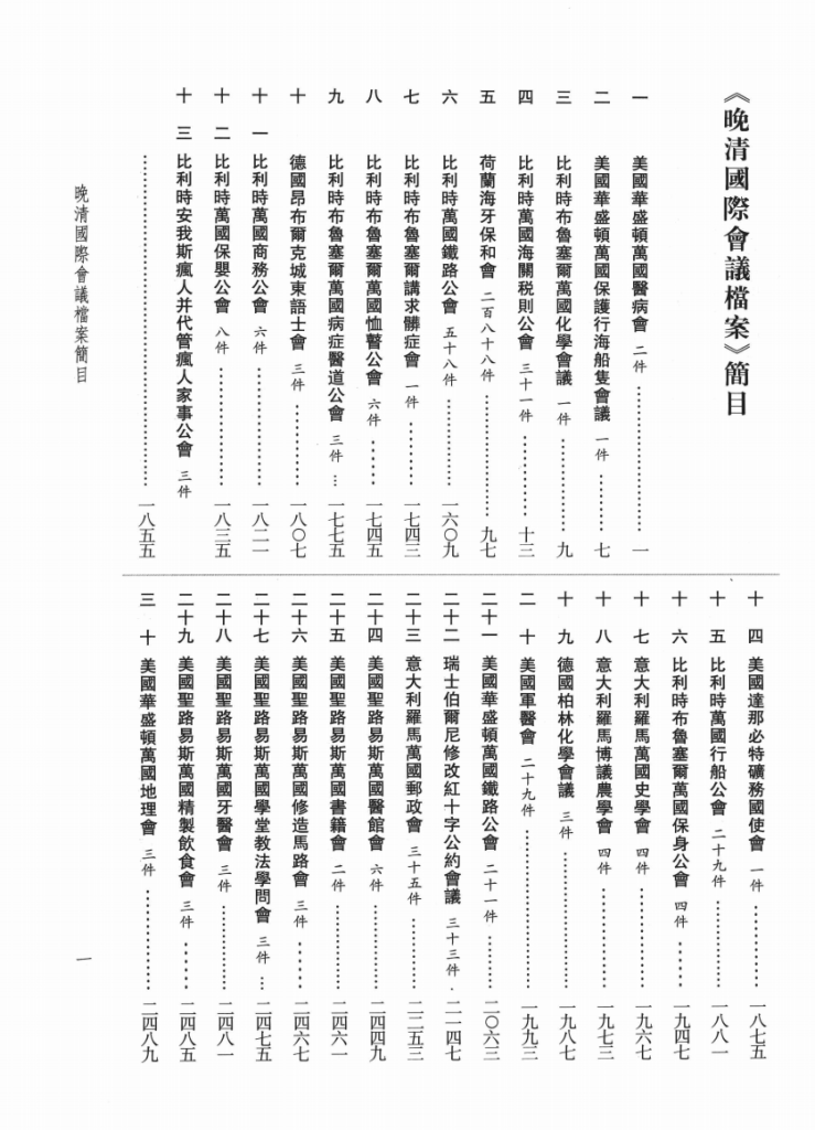 晚清国际会议档案